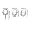 1Pair Punk Stainless Steel Round Circle Totem Hoop Earrings for Men Women Not Fade Ear Rings Hip Hop Male Jewelry Gift