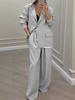 Herbst Neues Damen-Bekleidungsset - Elegante Langarmjacke mit Weitbeiniger Hose und Anzughose
