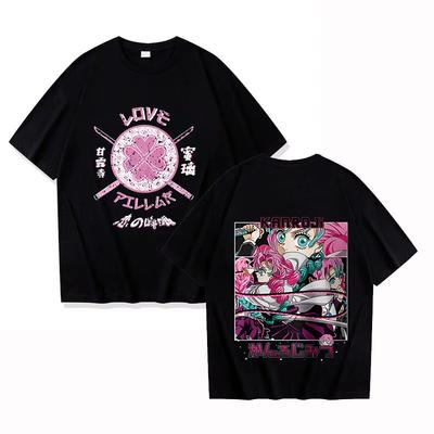 Nieuw Anime Kanroji Mitsuri Print T-shirt Dames Heren Zomer Casual Korte Mouw Ronde Hals Tops Mode T-shirts