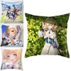Genshin Impact Soft Polyester Peachskin Cushion Cover For Cozy Back Support