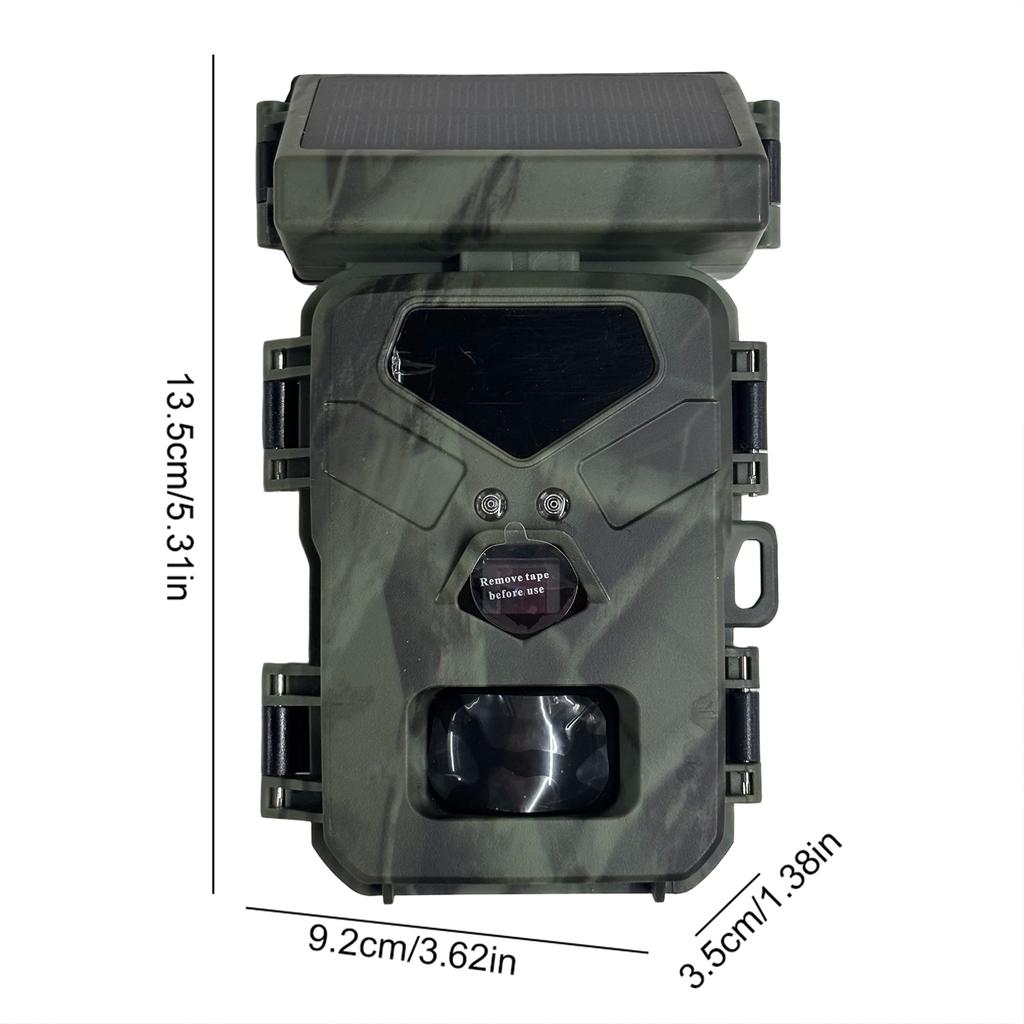 20MP/1080P Solar Trail Camera Waterproof Video Photo Recording Cam Wildlife Monitoring Camera for Outdoor Security