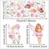 Cartoon Pink Flower Fairy Dandelion Wall Stickers Girl Room Floral Butterfly Wall Decals Bedroom Baby Nursery Kids Home Decor