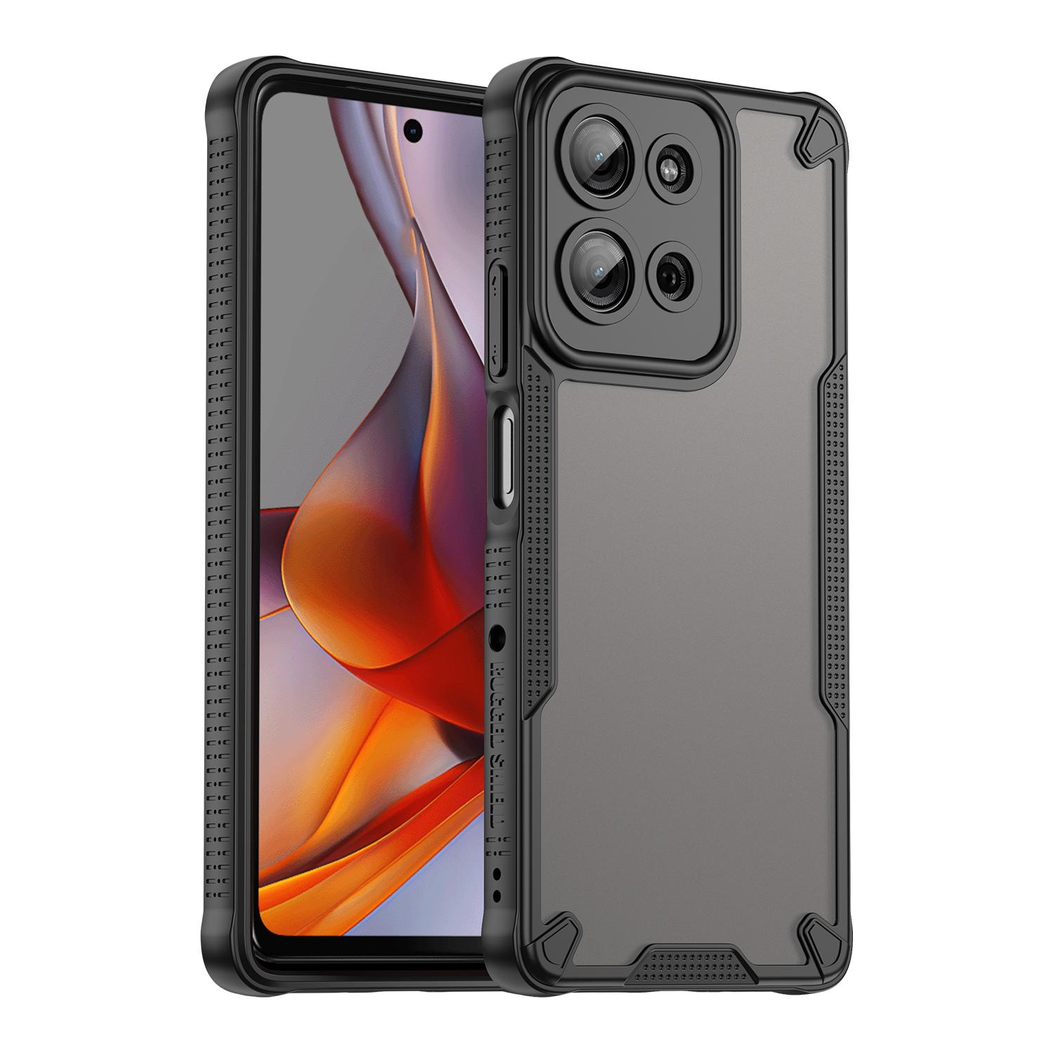 

Гибридный Противоударный Защитный Чехол-Броня Для Motorola Moto G35 G55 G75 5G Чехол Ударопрочный Coque Fundas Capa Moto G75 5G чёрный