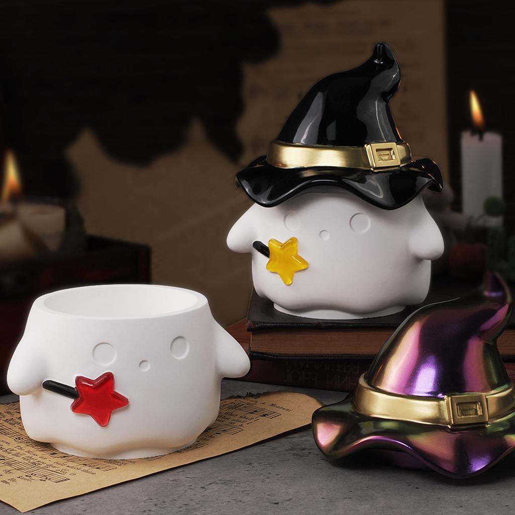 Multipurpose Halloween Specter Organizer Mould Silicone Mould for Jewelry Epoxy Resin Cement Gypsum Storage Jar Molds