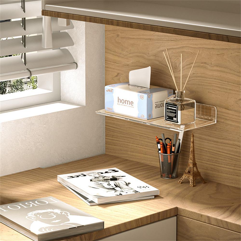 Bathroom Organizer Wall Shelf Home Storage Rack Vanity Table Skin Care Cosmetic Cotton Display Punch-Free Storage Holder Shelves