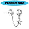 Fashionable Five Point Star Ear Clips With Secure Ear Cuff Design Comfortable Ear Studs For Daily Wear