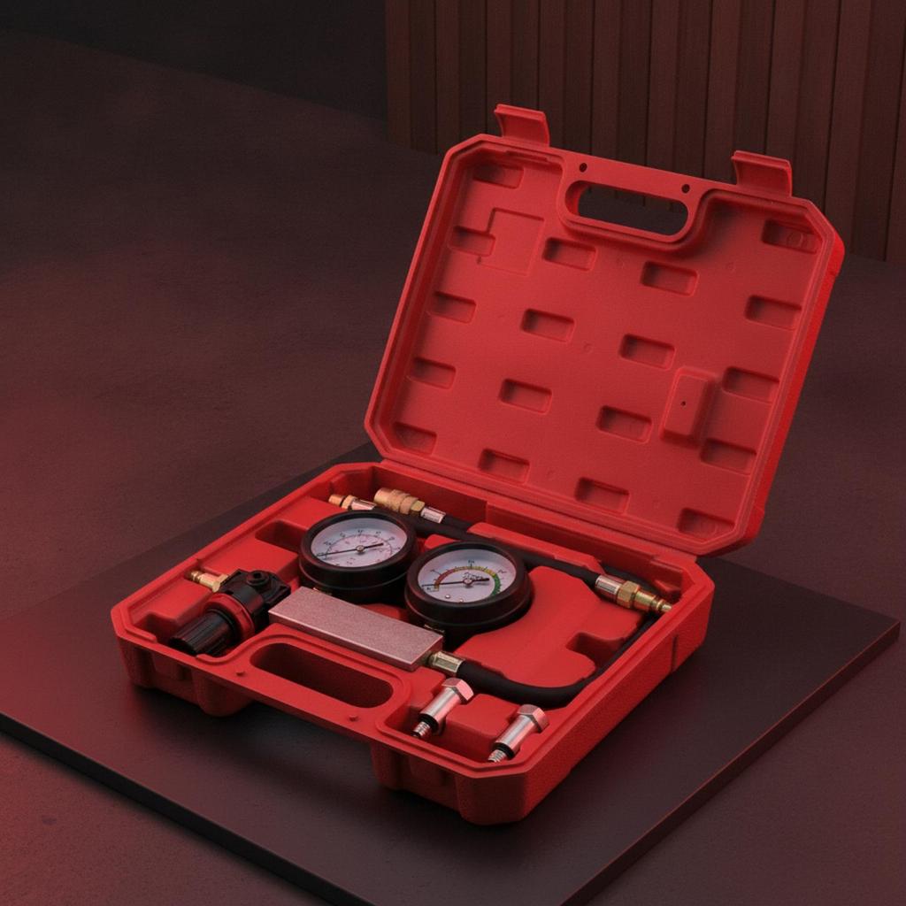 Cylinder Leakage Tester with Case Double Pressure Gauges Leak