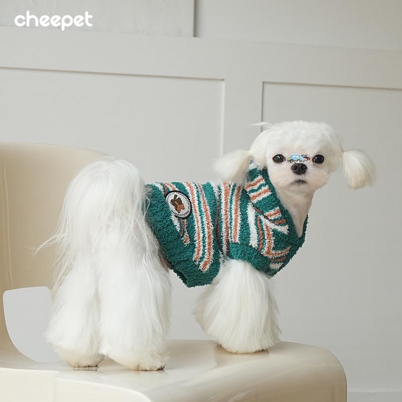 Puppy Clothes Autumn and Winter Hooded Pullover Sweater Sweet Two-legged Sleeveless Warm Knitted Sweater Pet Clothes