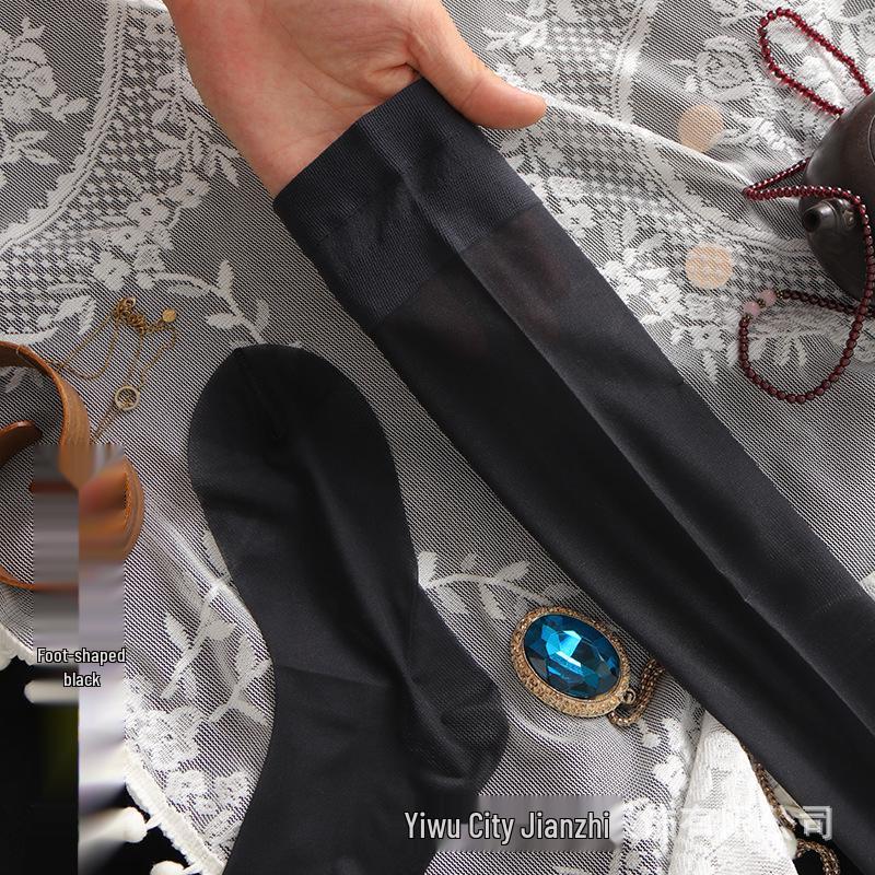 Women's Ultra-Thin Over-the-Knee Cut-to-Fit Thigh-High Stockings with Non-Slip Heel for Beautiful Legs