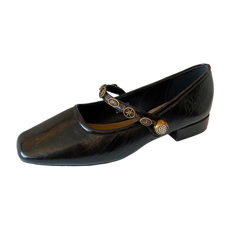 G3760-72 retro thick heel Mary Jane shoes women's 2025 spring and autumn new models with skirts gentle wind evening single shoes women