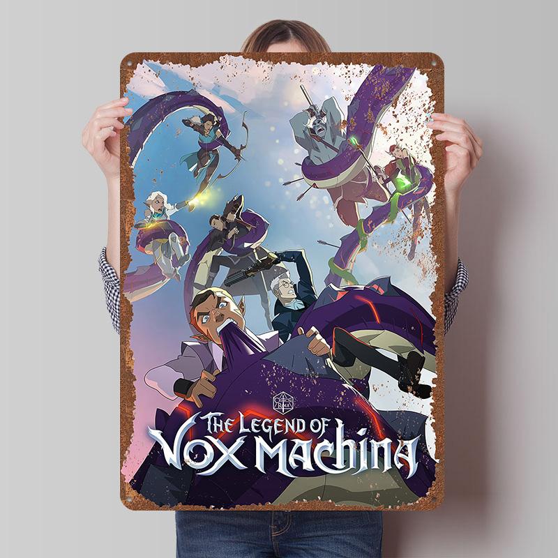 The Legend of Vox Machina Tinplate Posters Customizable Wall Art Retro Vintage Metal Tin Signs for Home and Decoration Gaming