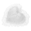 7 * 7 Inches White Lace Satin Heart Wedding Ring Bearer Pillow Wedding Ceremony Decoration Supplies