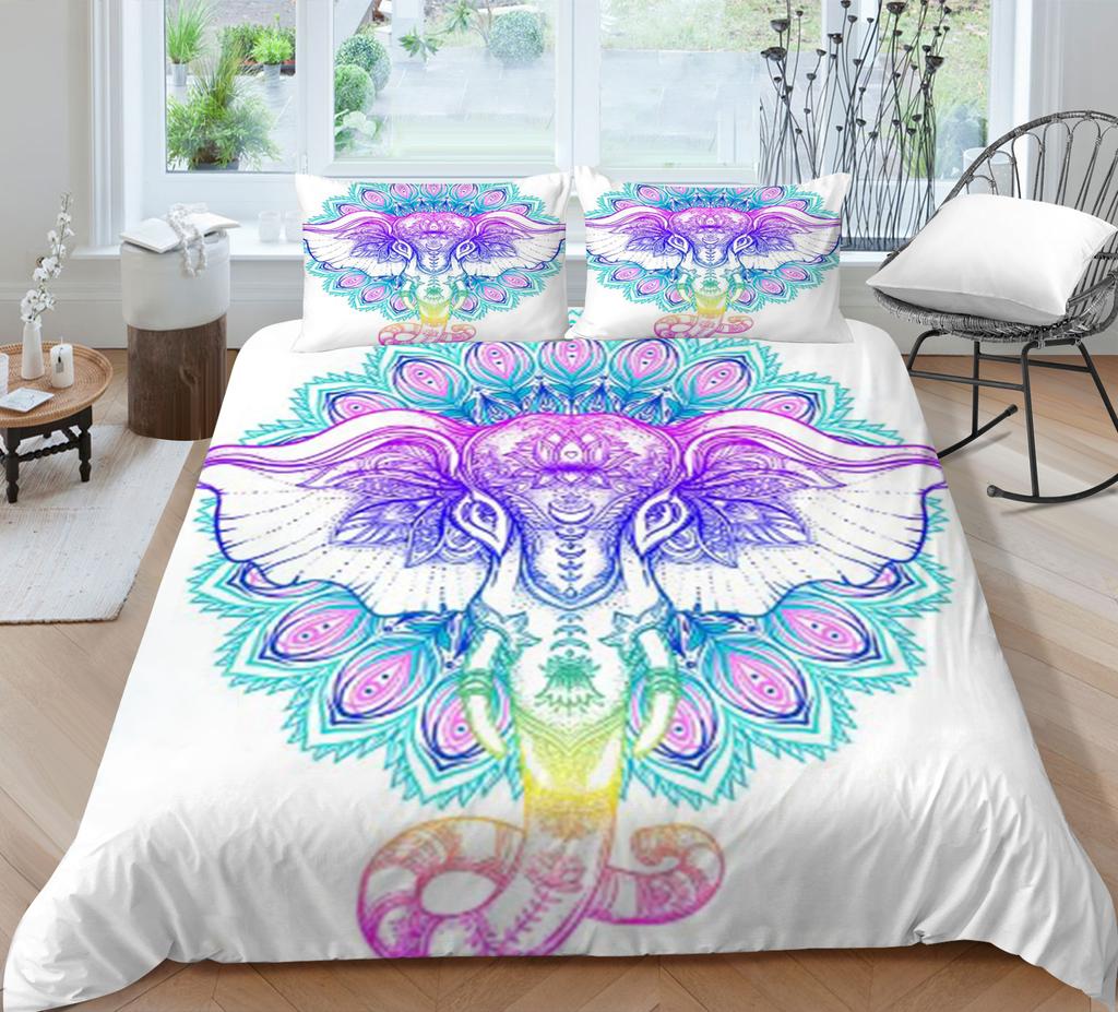 Bohemia Bedding Set Comforter Duvet Cover Soft Breathable Bed Suit Home Bedclothes 2/3pcs Luxury Polyester