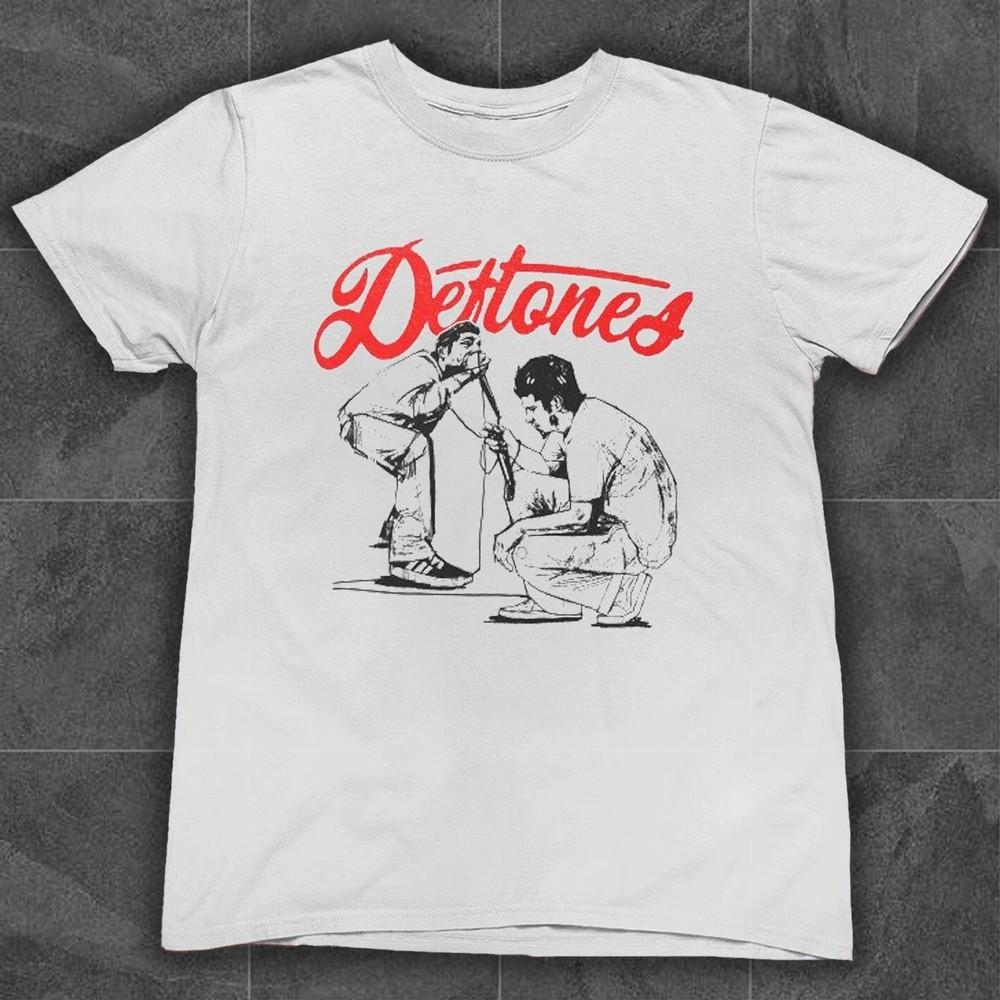 Футболка Deftones Chino Moreno, Унисекс Белая Хлопковая Футболка, Размер S-5XL Унисекс Футболка XL