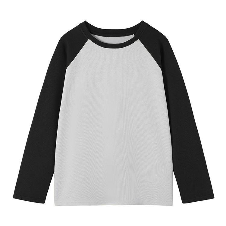 Herbst 2025 Colorblock Raglanärmel Langarmshirt – Lockere Patchwork-Basisschicht für Herbst/Winter.