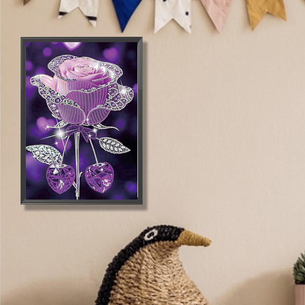 Dreamy Flower Partial DIY 5D Special Shaped Drill Diamond Painting Gem Art for Adults/Beginners Gift Idea Home Decor 30x40cm
