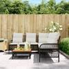 VidaXL Garden Sofas 2 Pcs with Cushions Black Wicker, Outdoor Sofa Set, Garden Lounge Set, Set 368733