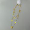 Four-leaf Clover Necklace Cut Out Flower Sweater Chain Long Necklace