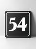 Metal House Number Sign, Black White Contrast, Outdoor Wall Decor for Home Street
