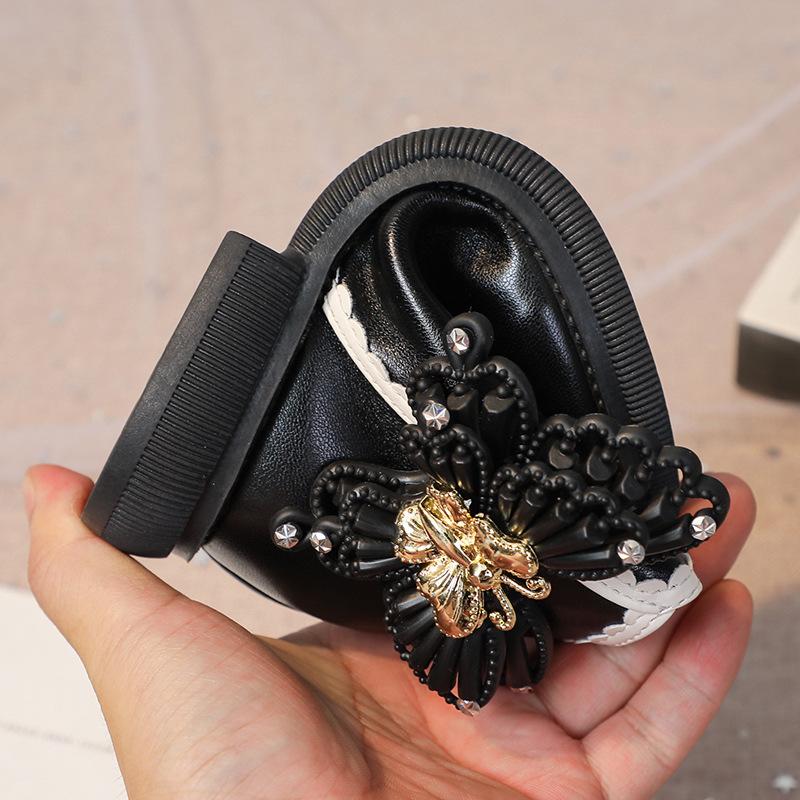 Fashion Little Girl Leather Boots Children Shoes Boots for Kids Girls Booties Butterfly Baby Toddler Princess Shoes