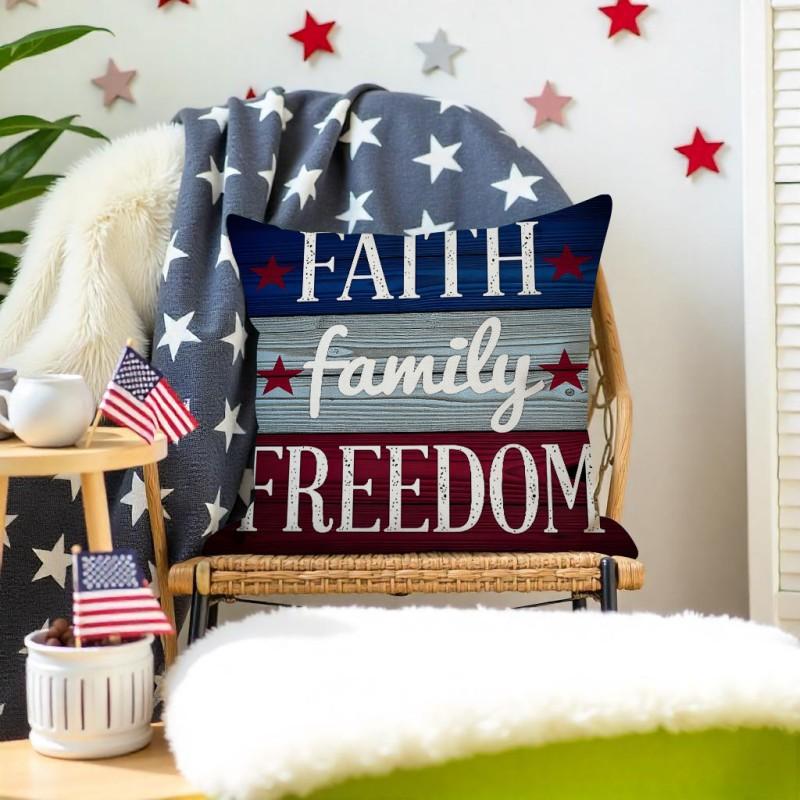 Summer Independence Day Series Throw Pillow Cases Linen Print Living Room Sofa Decorative Cushions