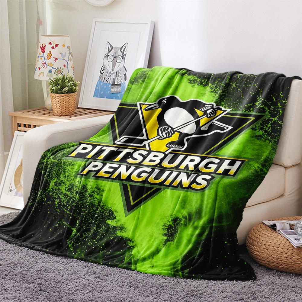 Pittsburgh Penguins Flannel Blanket, High quality Comfortable for All Seasons, Home Decor, Warmth and Comfort