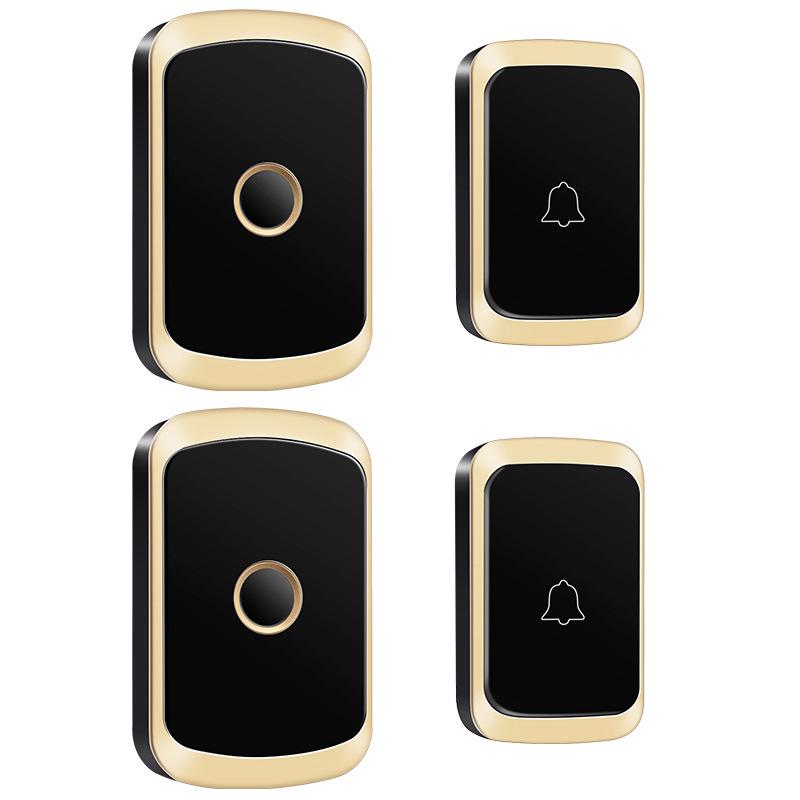 Battery-Free Wireless Doorbell: Long-Range Smart System with 2 Transmitters & 2 Receivers, Waterproof. No