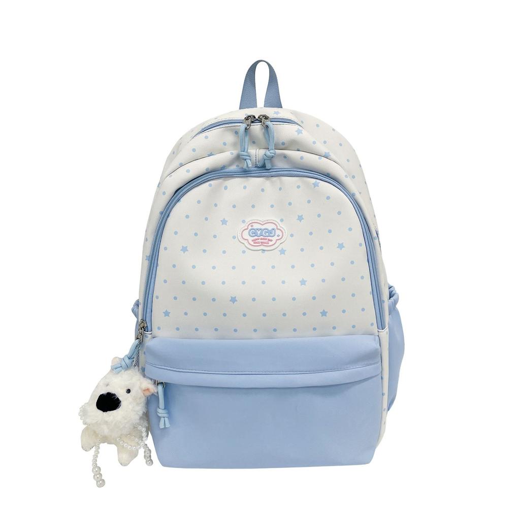 Schoolbag High-value Schoolbag Female Primary School Students Large Capacity Mori Printing Cute Junior High School Students Lightweight Travel