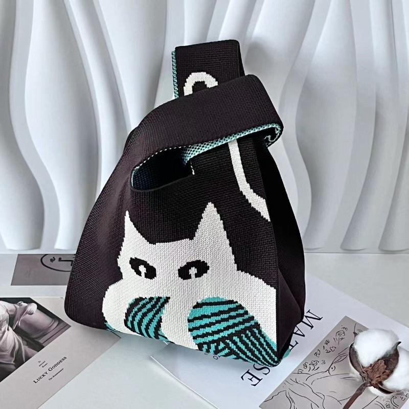 Knitted bag, gift bag, souvenir gift, woven bag, gift bag, fashion wrist bag, handbag, women's bucket bag.