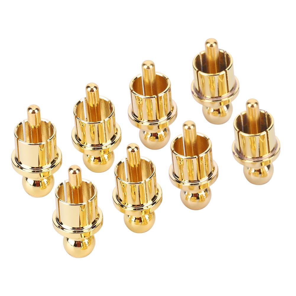

8Pcs Gold/Rhodium Plated RCA Protector Caps Dust Protector RCA Socket Protect Cover Noise Stopper RCA Cap Plug for Audio Speaker золотой