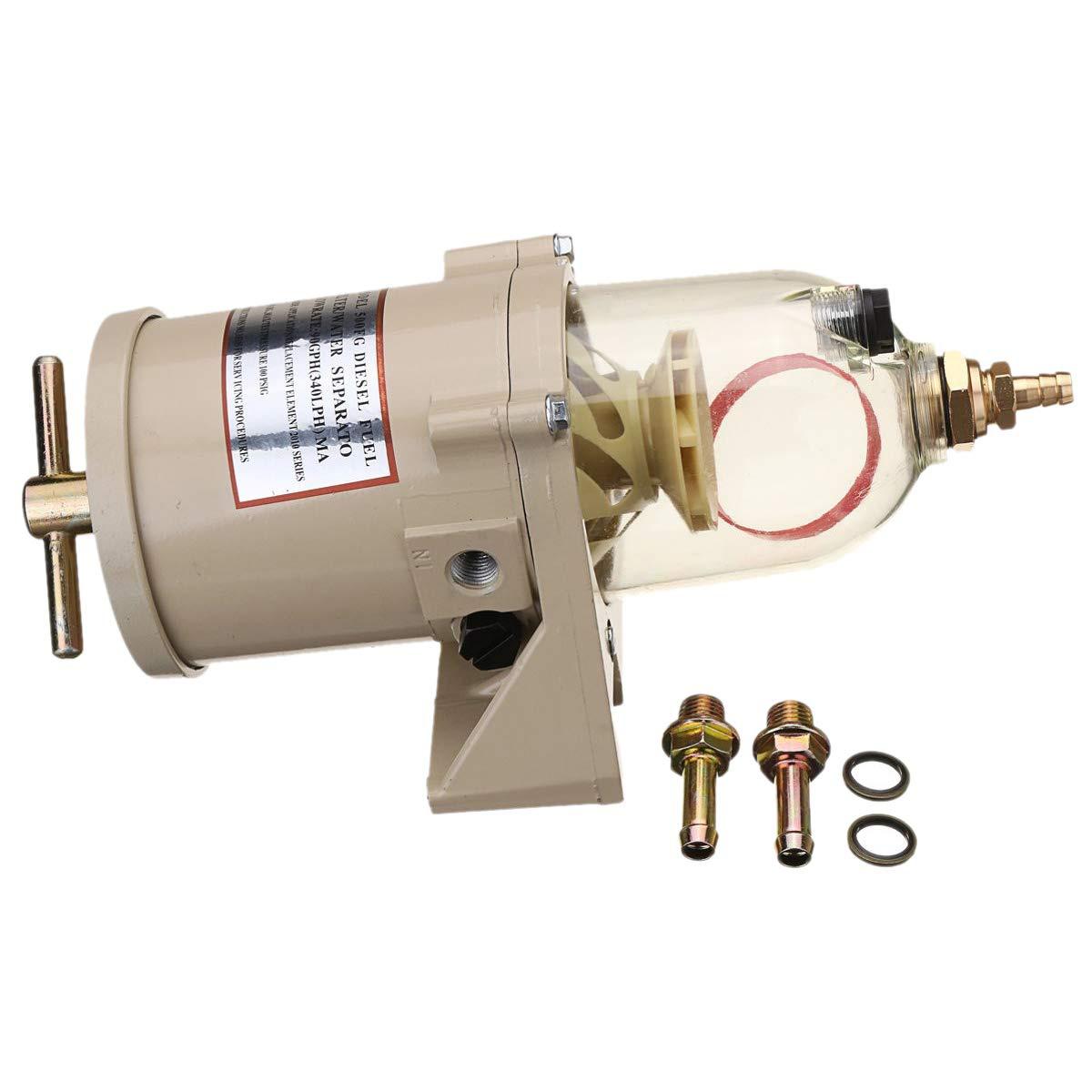 

500FG 500FH Топливный фильтр Масловодоотделитель Морские лодки Грузовики Двигатель 90GPH Сепаратор топливной воды