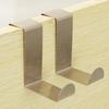 2pcs Over Door Hook Stainless Steel Z-shaped Hanger Kitchen Clasp Punch-Free Nail-Free Self-Adhesion Hangers Rack