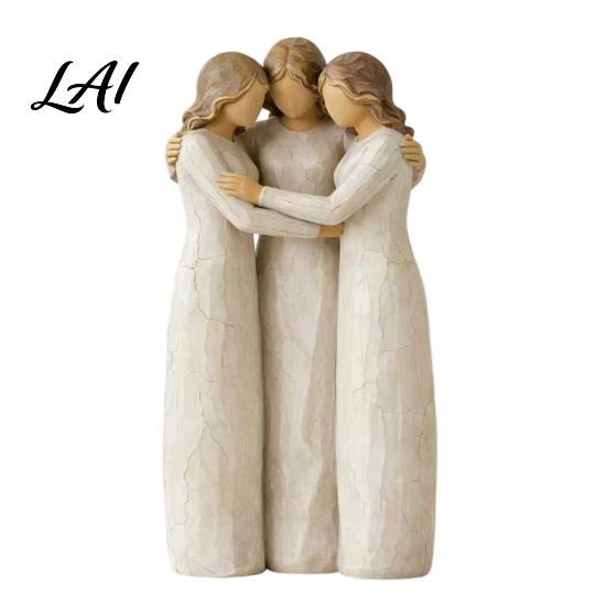 Abstract Sisterhood Statues Four Women Friendship Figurine Decor Statue Gift for Friends Sisters Supportive Sister Anniversary and Moms Faceless
