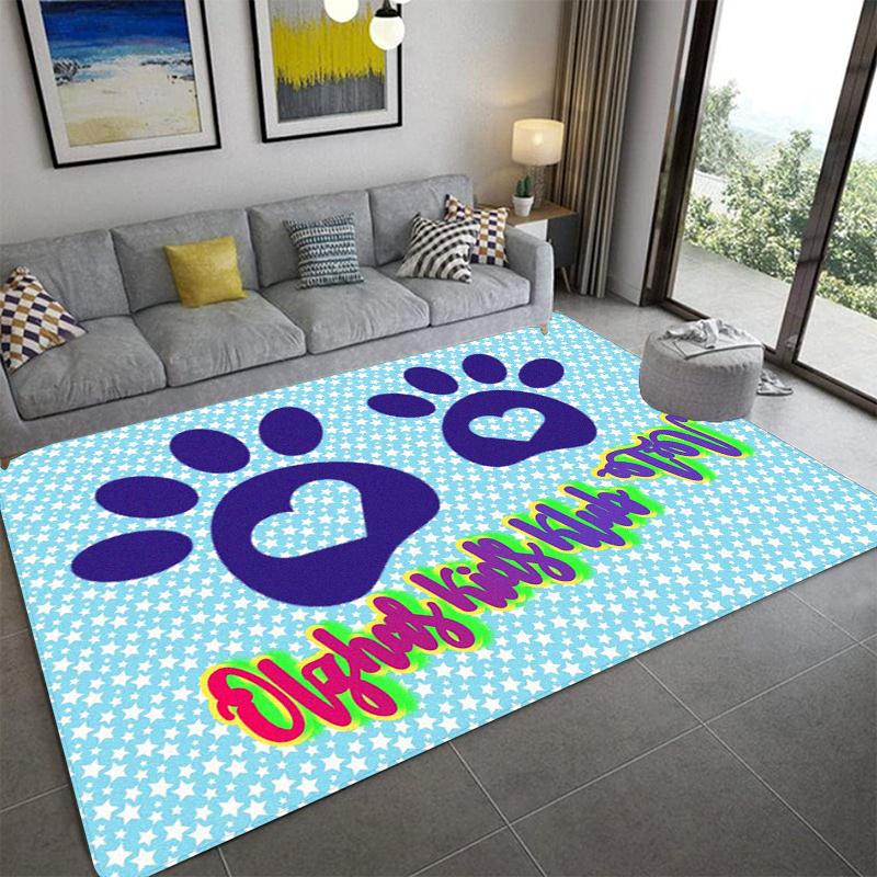 D-Dogs Paws Printed Carpet Fashion Yoga Mat Non-Slip Carpet Bedroom Decoration Outdoor Carpet Bedroom Birthday Gift