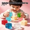 Soft Squeeze Toy Fake Cheese Stress Relief Toy, Squeezable Cube Sensory TPR Anxiety Relieving Hand Exercise for Kids and Adults