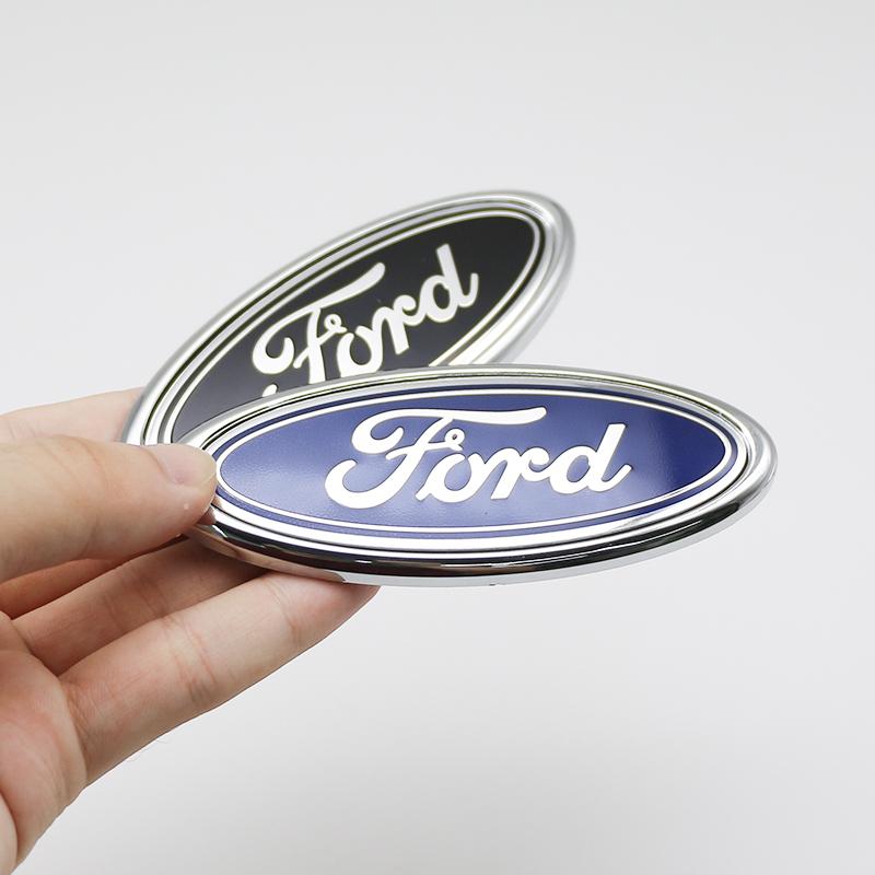 11.5X4.5cm Car Logo Rear Trunk Emblem Sticker Accessories For Ford Bronco Everest Thunderbird Mustang Mach-E GT Badge Decoration