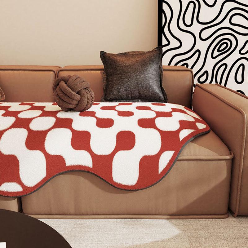 

Плюшевая подушка для дивана неправильной формы, чехол на сиденье дивана Nordic High Sense, зимняя нескользящая ткань 90*90cm