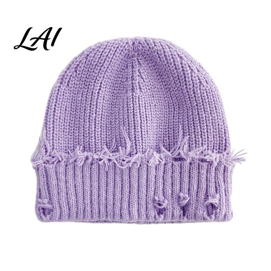 Soft Polyester Skull Cap Winter Knit Hat for Men Women Chunky Snow Cap Lightweight Warm Thermal Knitted Hats Unisex Slouchy Caps Outdoor Commuting