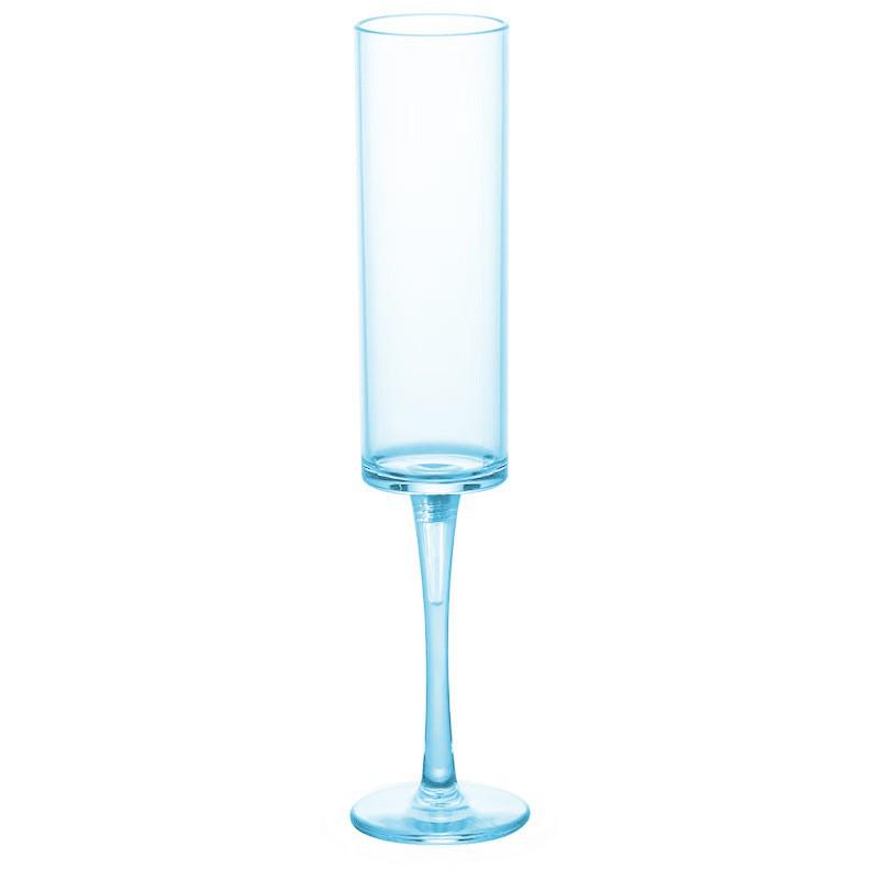 PS Creative Red Wine Plastic Champagne Flute 6oz - Threaded High-Stem European and American Style 101-200ml светло-синий