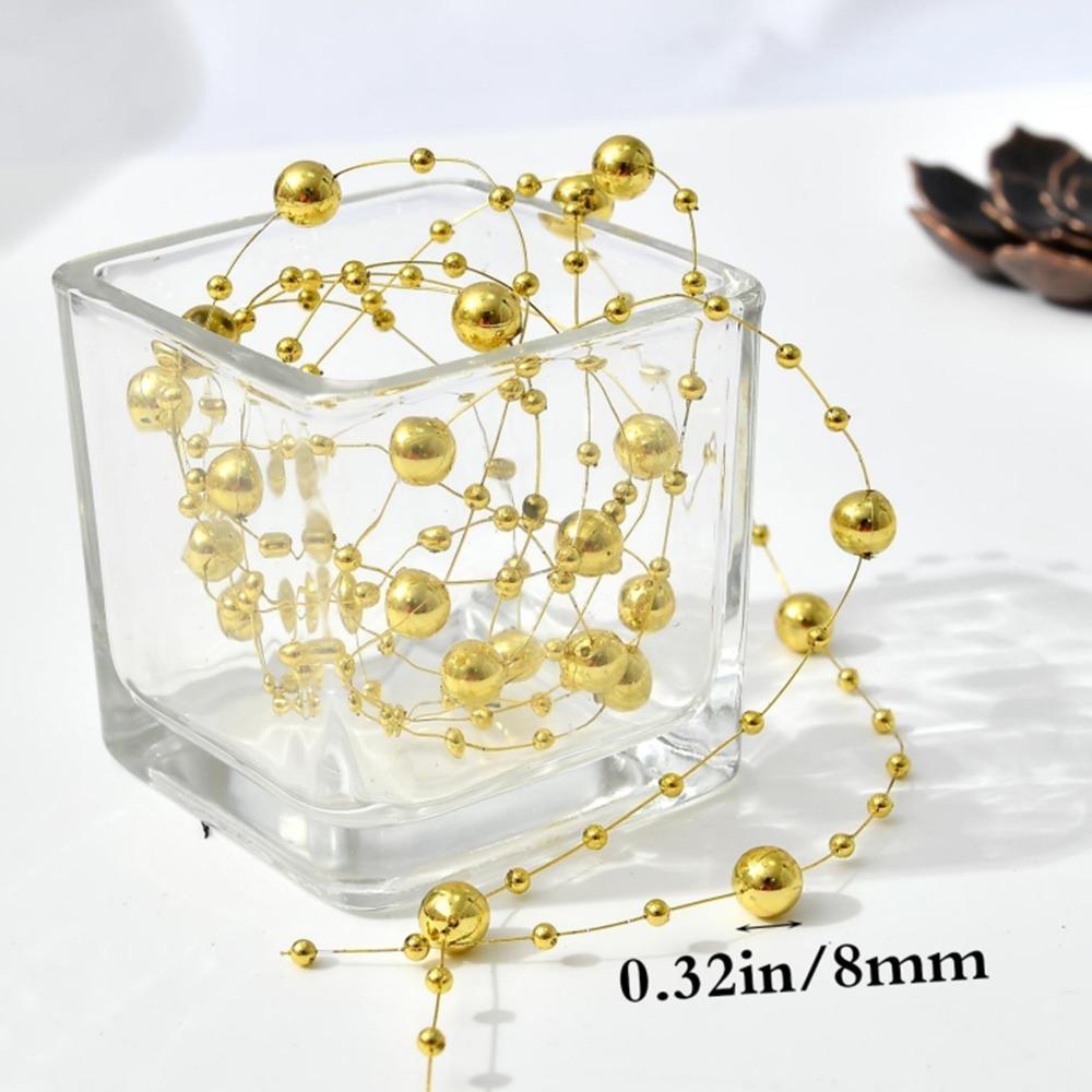 

Gold Artificial Pearl Strand 8+3mm Pearl Strand Trim Beaded Garland Party Decoration