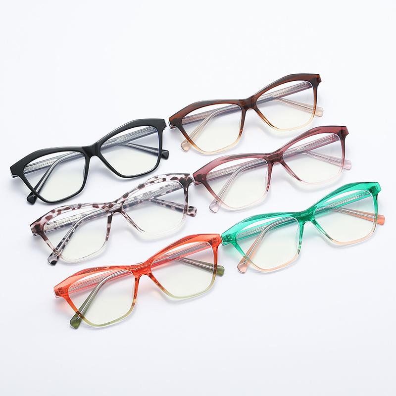35021 Fashion Square Ferrule Legs Tr90 Glasses Frame 2023 New Anti-Blue Flat Glasses Unisex