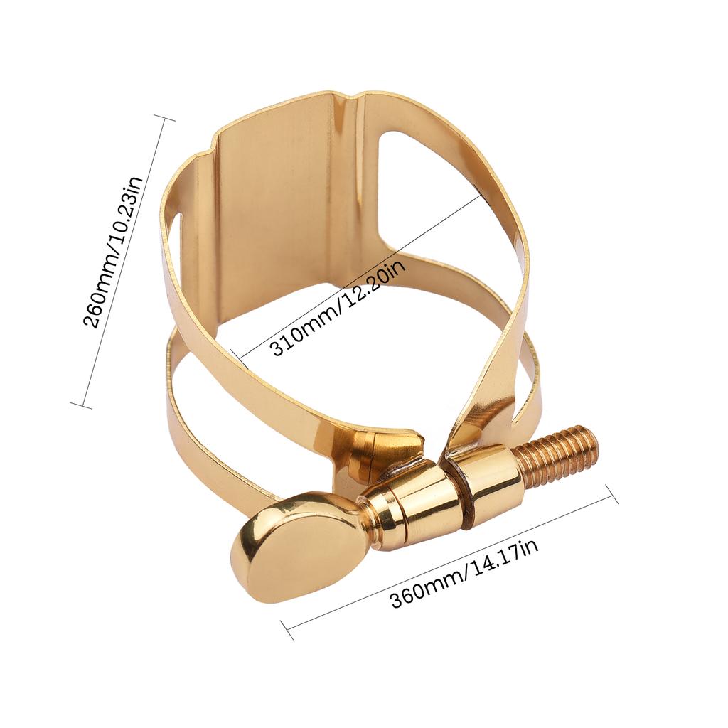 Muslady Single Screw Adjustment Saxophone Ligature Compact Durable Ligature for Tenor Saxophone