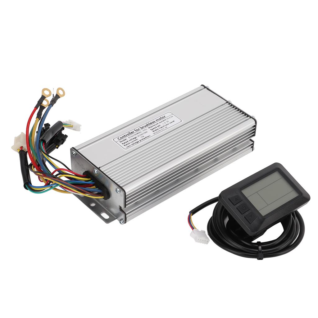 Electric Bike Conversion Kit 30A Controller LCD7U Display Panel Set Common Connecter for 36V 48V 1000W DC Motor
