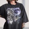 Vintage Koala Shirt, Distressed Koalas Moon Graphic Tee, Retro Animal T-Shirt, Purple Full Moon