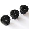 5PCS Black 2 Pin ON/OFF Round Rocker Switches 20mm Diameter Plastic Push Power Button Switch Toggle Switch 6A/250VAC 10A125VAC