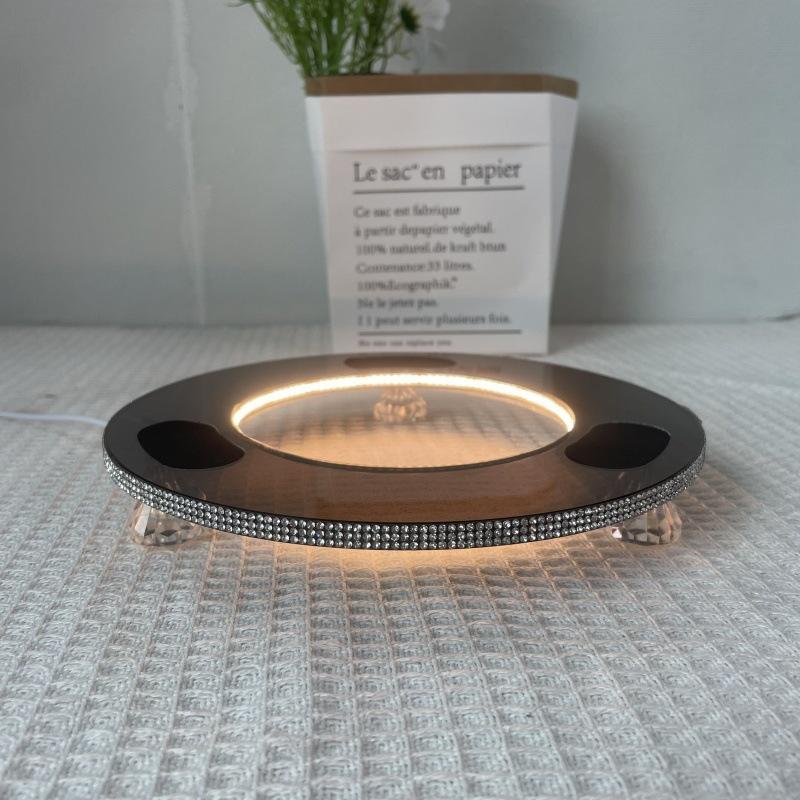 Harman Kardon Glazed Crystal Wood Anti-Slip Desktop Speaker Stand - Free Shipping & Ideal for Home Use