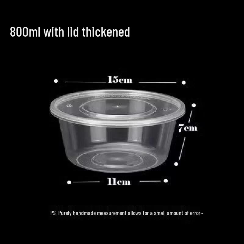 

Disposable Plastic Round Take-Out Containers with Lids