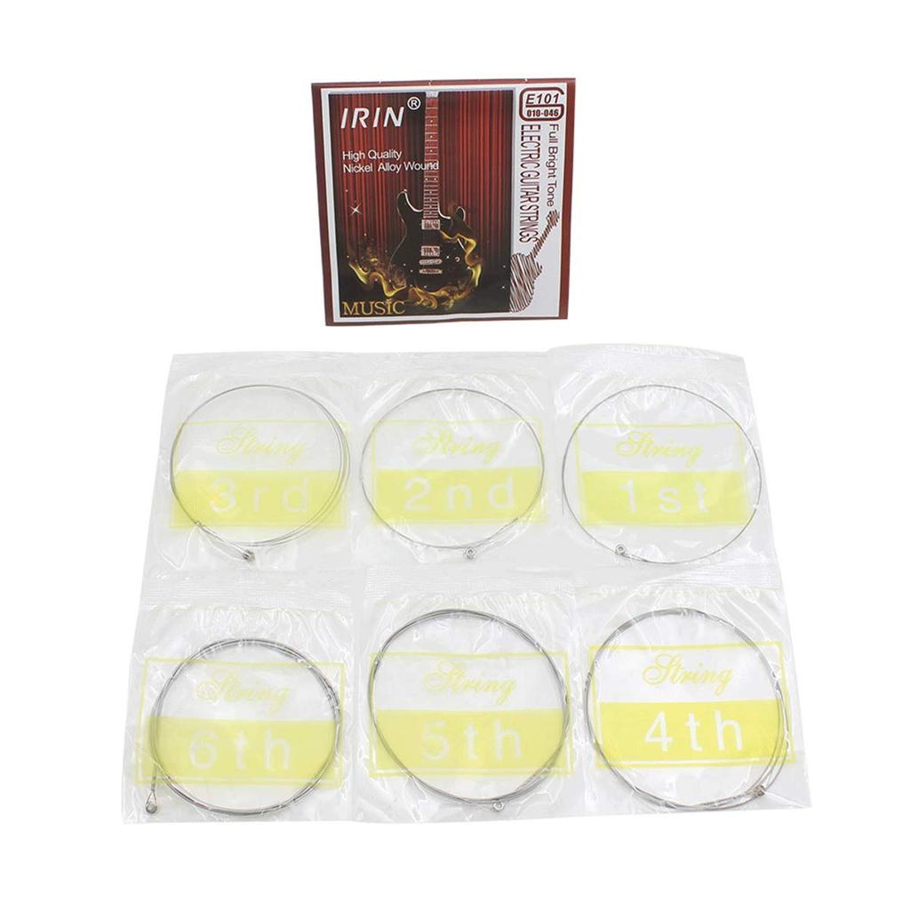 3 Full Sets of Electric Guitar Includes with Stainless Steel Core Nickel Alloy Scratch Plated Bead Heads Strings, E-1, B-2, G-3, D-4, A-5, E-6,