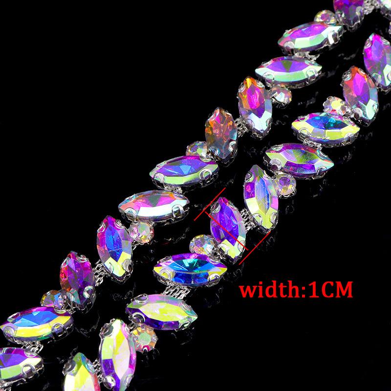 10Yards Rhinestone Chain Trim Crystal Diamond Clothing Bag Hat Accessories DIY Craft Wedding Gift Decoration Rhinestone Ribbon