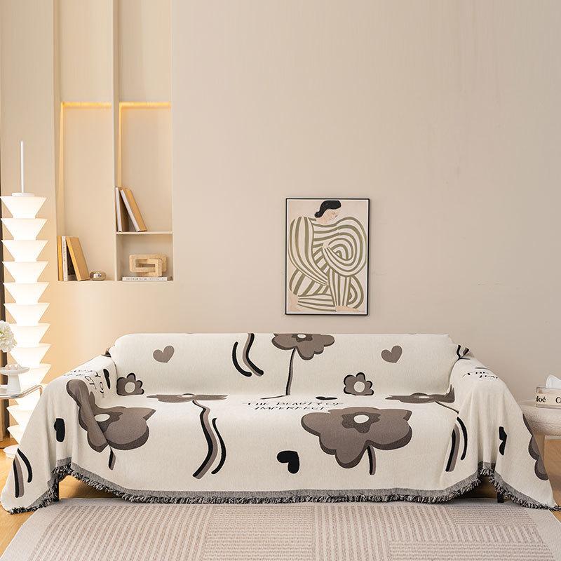 Новый чехол для дивана из шенилла с принтом — фото 6